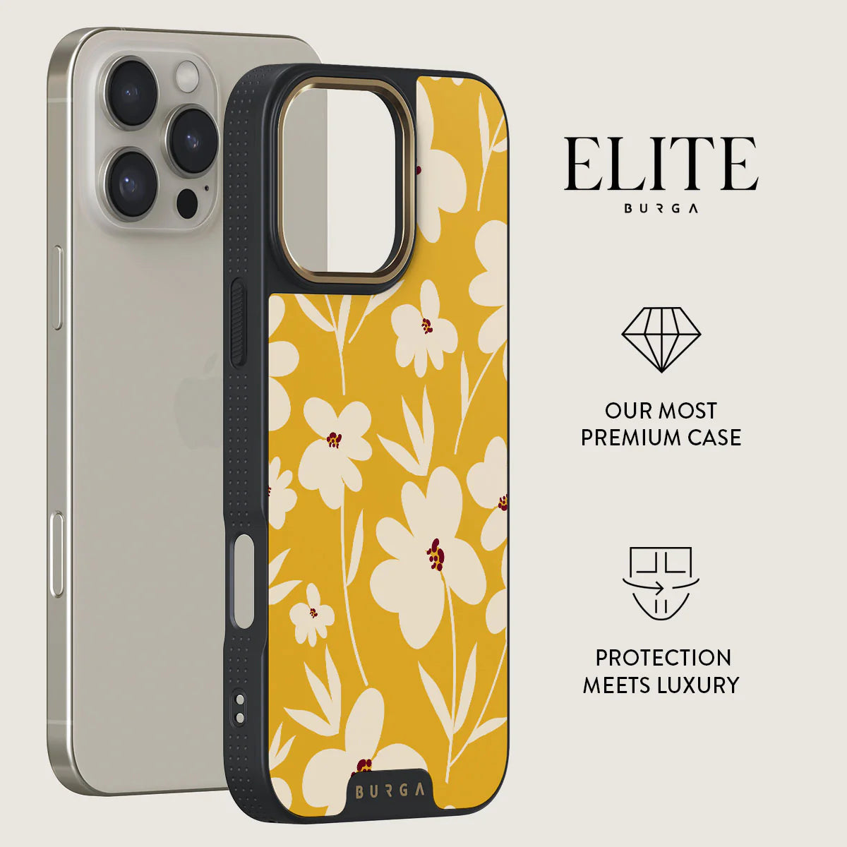 BURGA iPhone 16 Pro Max / 16 Pro Sunday Market Elite Gold Tough MagSafe Case