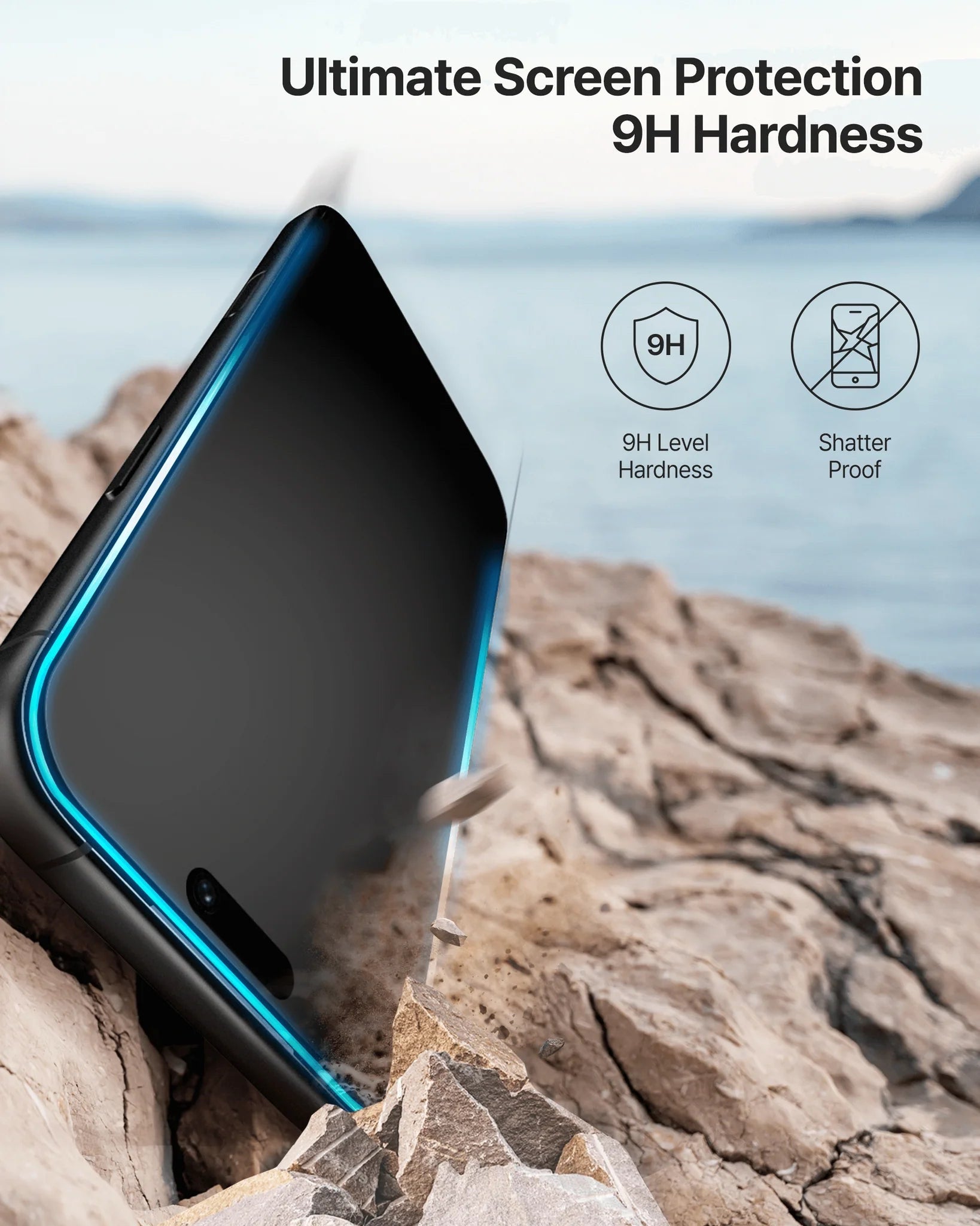 Whitestone AR Privacy Glass Screen Protector for iPhone 17 Series