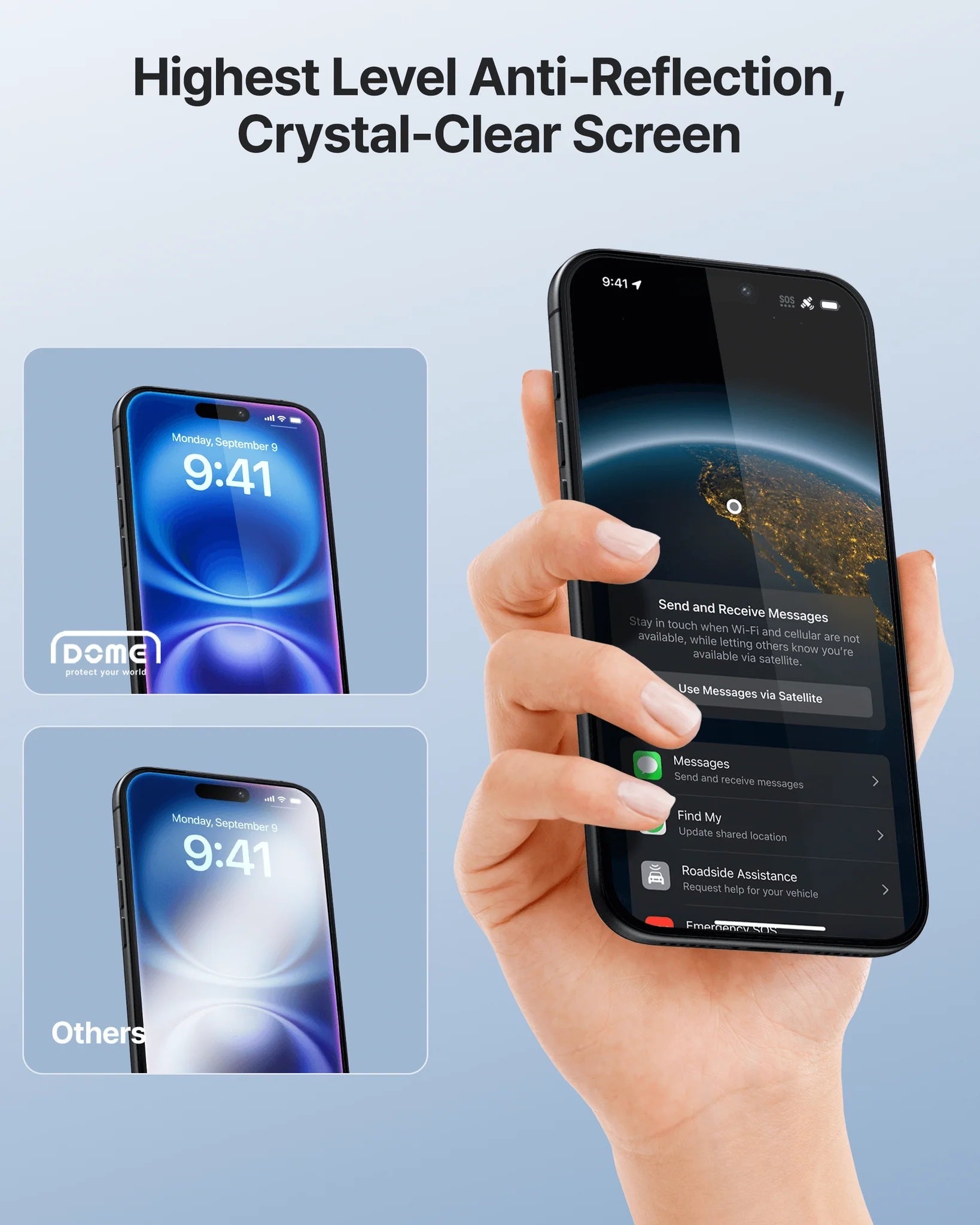 Whitestone AR Clear Glass Screen Protector for iPhone 17 Series