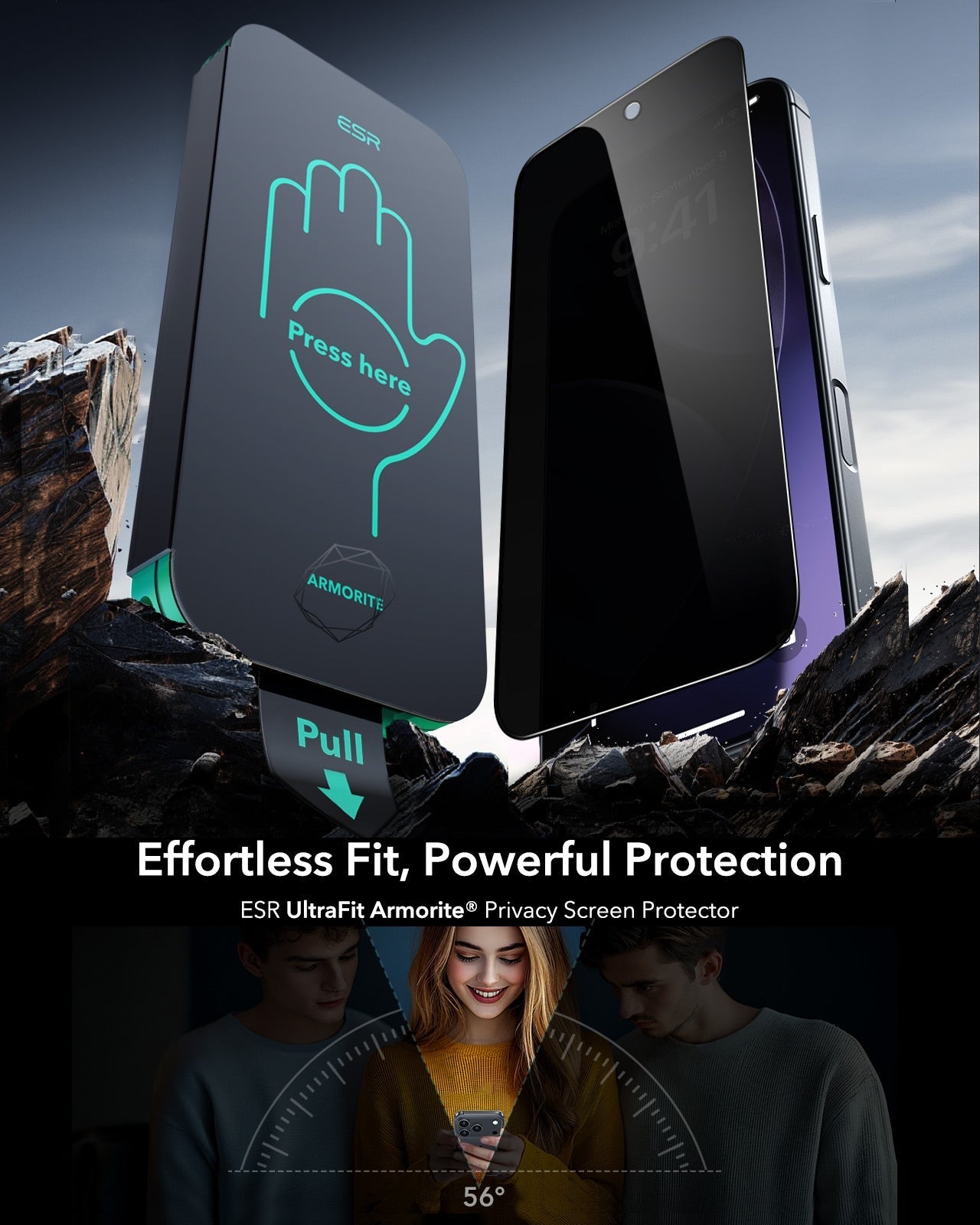 ESR iPhone 17 Series Privacy Screen Protector With UltraFit 3 Pieces