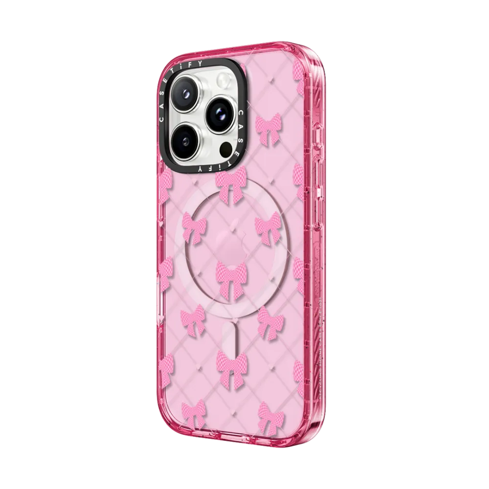 CASETiFY Magsafe Impact Case for iPhone 16 Pro / 16 Pro Max - Bow-net Lace