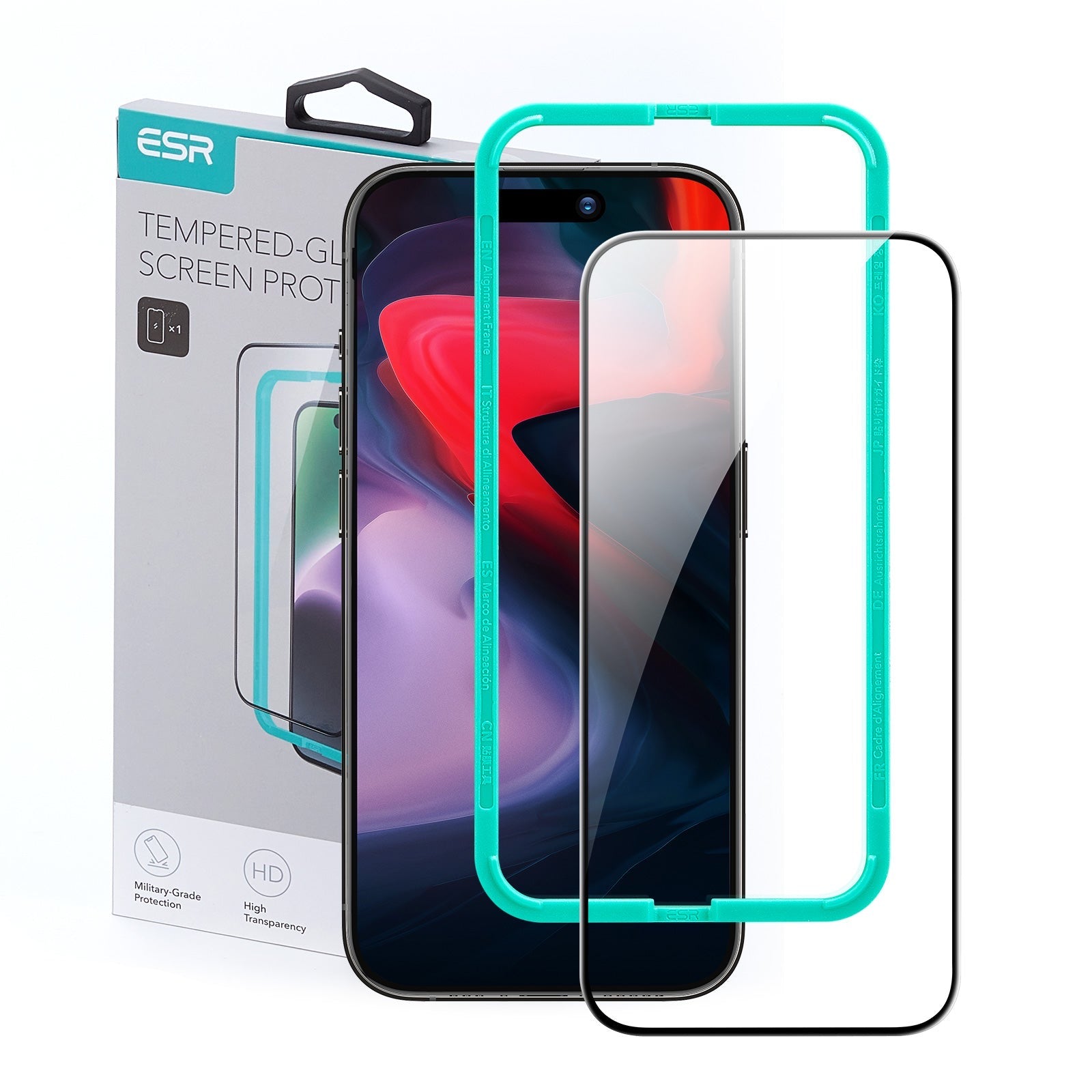 ESR iPhone 15 Series Tempered Glass Screen Protector 2pc Pack
