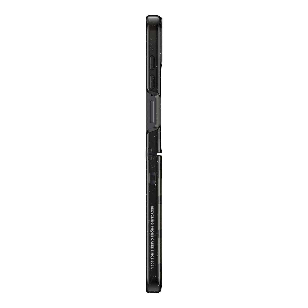 CASETiFY Magsafe Impact Case for Z Flip 7 - Metallic Ribbon Clear Black