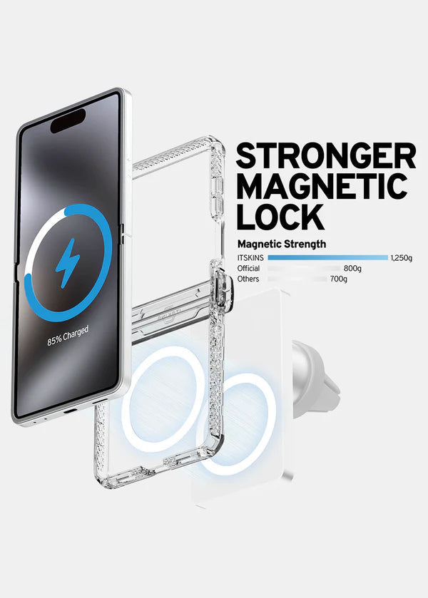 ITSKINS Samsung Galaxy Z Flip 7 Hybrid R Clear Hinge Case (MagSafe Compatible)