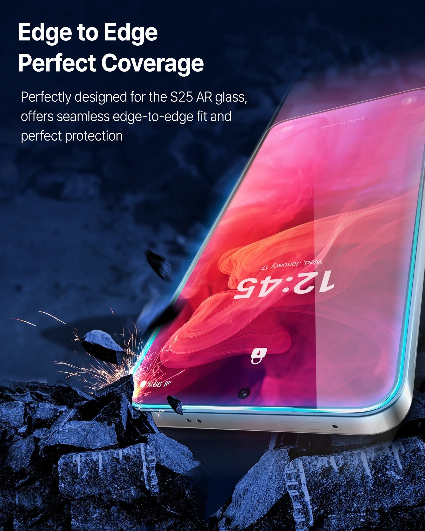 Whitestone DOME GLASS AR Clear Tempered Glass Protector for S25 Series