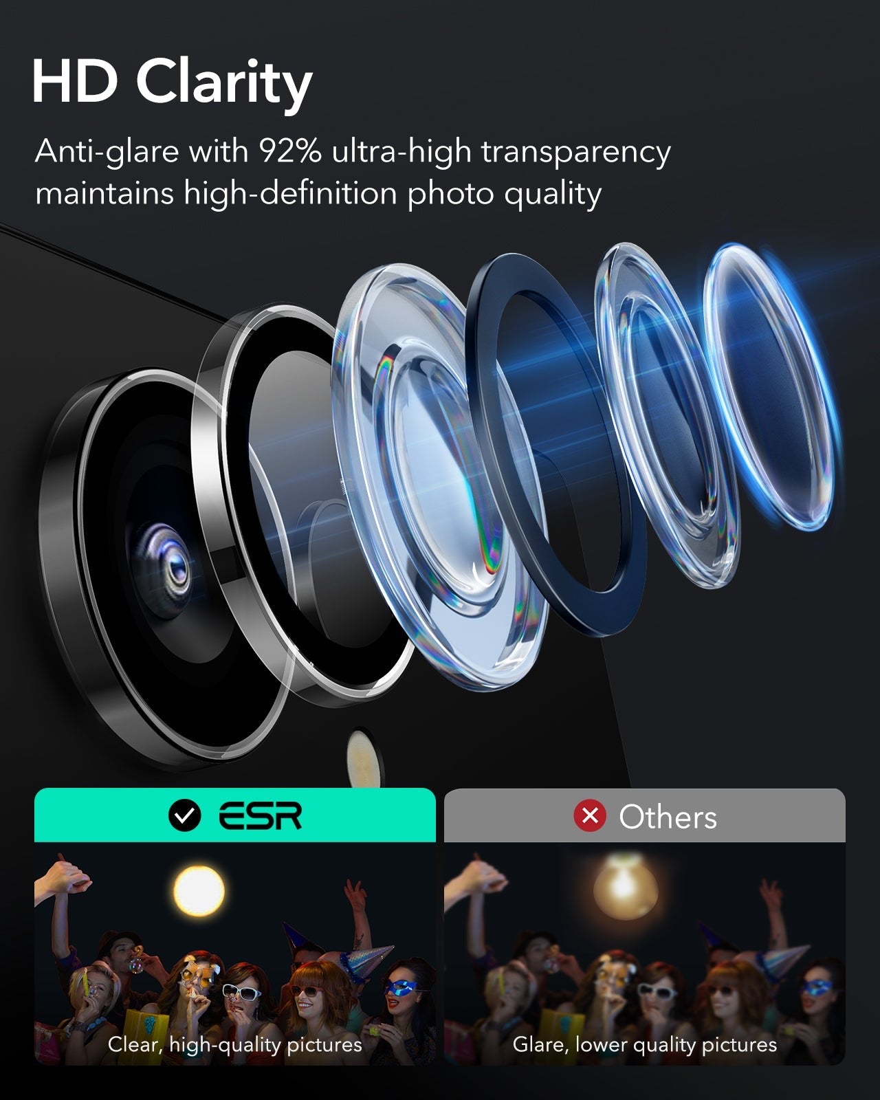 ESR Samsung Galaxy S25 Ultra Armorite Ultra-Tough Camera Lens Protector