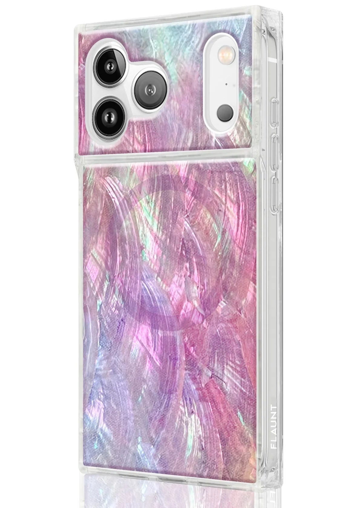 Flaunt iPhone 17 Pro Max SQUARE MagSafe Case - Pink Mother of Pearl